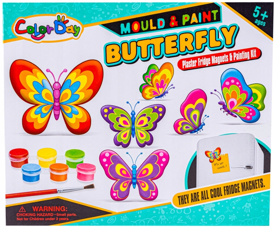 CREATIVE SET OF MAGNETS MAKE YOURSELF MAGNETS BUTTERFLIES DIY BUTTERFLIES GYPSUM MASS